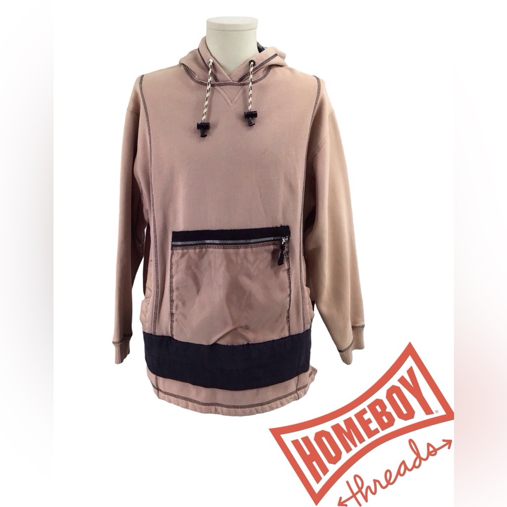 Marc Buchanan Pelle Pelle Tan and Black Hoodie